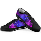 Pink Galaxy - Black Low Top Canvas Shoes