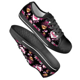 Cupid Black Low Top Canvas Shoes