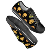 Alien Invasion - Black Low Top Canvas Shoes