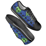 Spaced Out - Black Low Top Canvas Shoes