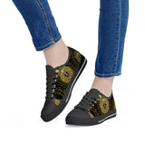 Golden Lion - Black Low Top Canvas Shoes