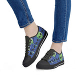 Spaced Out - Black Low Top Canvas Shoes