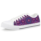 Garden Goddess - White Low Top Canvas Shoes