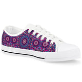 Garden Goddess - White Low Top Canvas Shoes