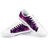 Cosmic Sparkle - White Low Top Canvas Shoes