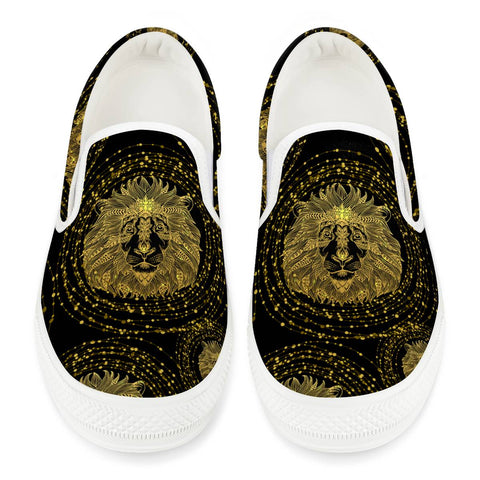 lion White Slip On Shoes