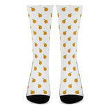 Orange Cartoon -  Drawing Pattern Design Crew Socks