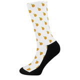 Orange Cartoon -  Drawing Pattern Design Crew Socks