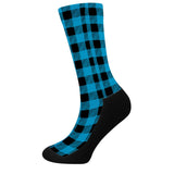 Blue Plaid - Crew Socks