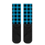 Blue Plaid - Crew Socks