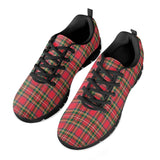 Red Plaid - Black Running Shoes