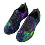 Green Galaxy - Black Running Shoes