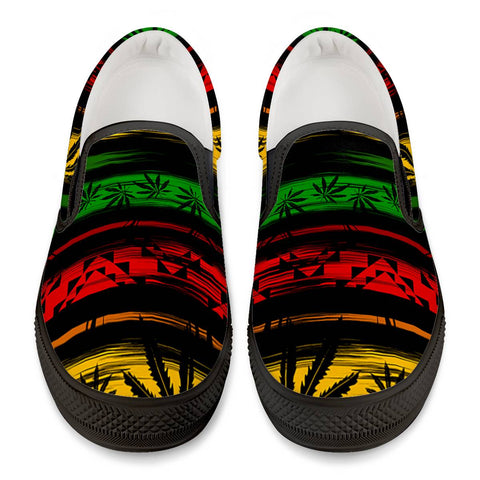 Rasta - Black Slip On Shoes