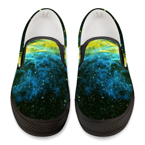 Golden Way Black Slip On Shoes