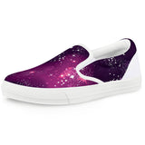 Cosmic Sparkle - White Slip On Shoes