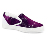 Cosmic Sparkle - White Slip On Shoes