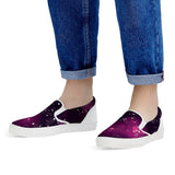 Cosmic Sparkle - White Slip On Shoes