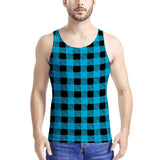 Blue Plaid - Men's All Over Print Tank