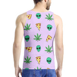 Alien Pizza Weed - Men's All Over Print Tank