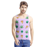 Alien Pizza Weed - Men's All Over Print Tank