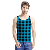 Blue Plaid - Men's All Over Print Tank