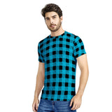 Blue Plaid - New Men's All Over Print T-shirt