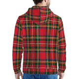 Red Plaid - Men's All Over Print Hoodie