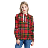 Red Plaid - Women's All Over Print Hoodie