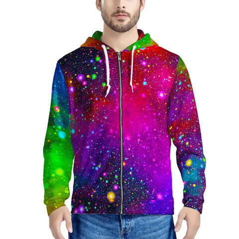 Acid Rainbow - Men's All Over Print Zip Hoodie