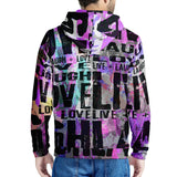 Live Laugh Love Mens All Over Print Zip Hoodie