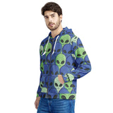 Spaced Out - Men's All Over Print Zip Hoodie