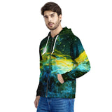 Golden Way Men's All Over Print Zip Hoodie