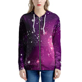 Cosmic Sparkle - Women's All Over Print Zip Hoodie