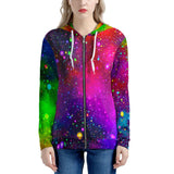 Acid Rainbow - Women's All Over Print Zip Hoodie