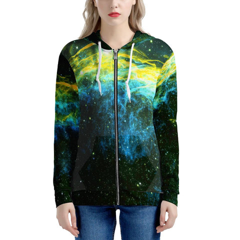 Golden Way Women's All Over Print Zip Hoodie