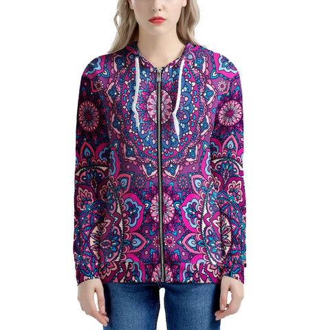 Garden Goddess - Women's All Over Print Zip Hoodie