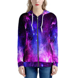 Pink Galaxy - Women's All Over Print Zip Hoodie