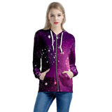 Cosmic Sparkle - Women's All Over Print Zip Hoodie