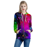 Acid Rainbow - Women's All Over Print Zip Hoodie