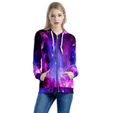 Pink Galaxy - Women's All Over Print Zip Hoodie