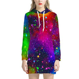 Acid Rainbow - Women's Hoodie Dress