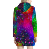 Acid Rainbow - Women's Hoodie Dress