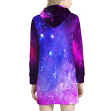 Pink Galaxy - Women's Hoodie Dress