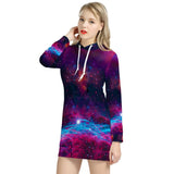 Deep Space - Women's Hoodie Dress