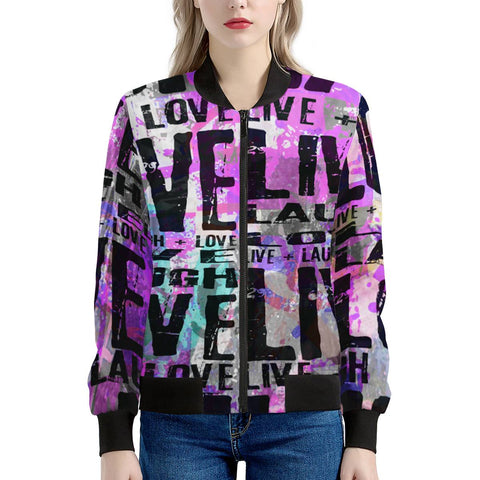 Live Laugh Love Women's Bomber Jacket