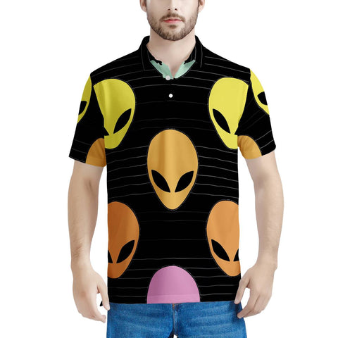 Alien Invasion - Men's All Over Print Polo Shirt