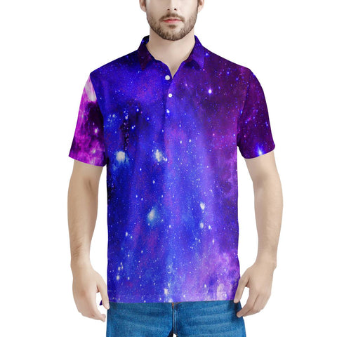 Pink Galaxy - Men's All Over Print Polo Shirt