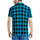 Blue Plaid - Men's All Over Print Polo Shirt