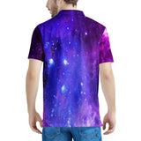 Pink Galaxy - Men's All Over Print Polo Shirt