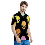 Alien Invasion - Men's All Over Print Polo Shirt